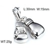 Trend accessory, men's boxing gloves, pendant stainless steel, necklace, European style, wholesale