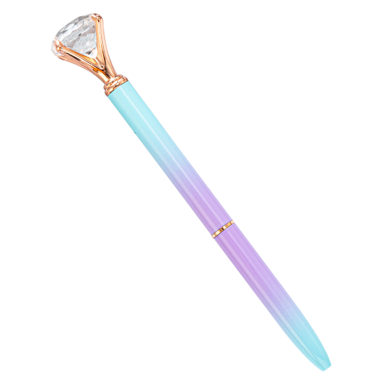 Gran diamante bolígrafo venta al por mayor Oficina papelería regalo metal diamante cristal pluma Impresión logotipo gradiente diamante pluma