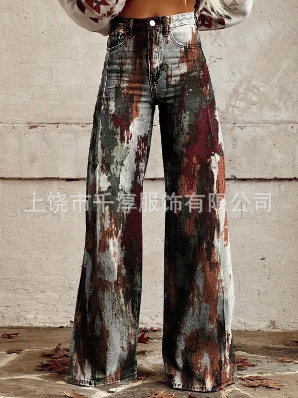 人気の独立系サイト Xiyin TEMU AliExpress ebay ヨーロッパとアメリカの貿易大きいサイズの女性のカジュアルパンツ薄い模造ジーンズ|undefined