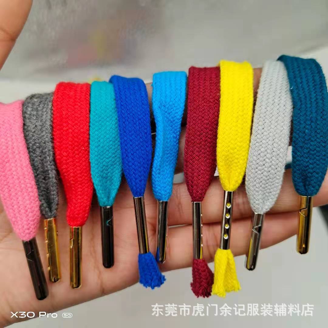 Factory wholesale 1.2CM colour hollow weave Cotton rope 12mm Cotton Sportswear Rope Hat rope