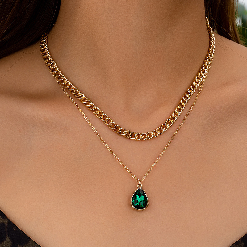 Retro fashionable elegant small design geometric necklace…