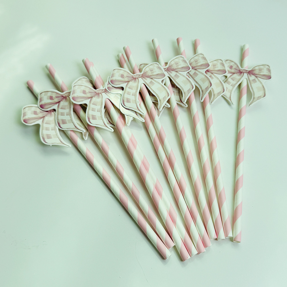 Trazo creativo transfronterizo pajita de papel decoración de fiesta mesa de postres vestido de cumpleaños botella de pudín complemento de pastel