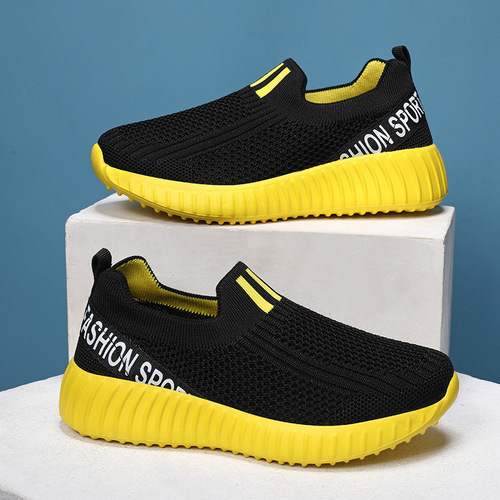 Factory direct supply of children's shoes wholesale single mesh hollow shoes cross-border summer mesh shoes children's sports shoes slip-on casual shoes
