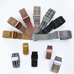 適用dw三星華為GT2 06線米蘭尼斯錶帶雙保扣快拆不鏽鋼金屬手錶帶