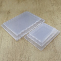 透明な長方形のプラスチックの箱の部品のアクセサリーの収納箱のフラットな文房具の包装箱の空の箱の馬亜遜の卸売り