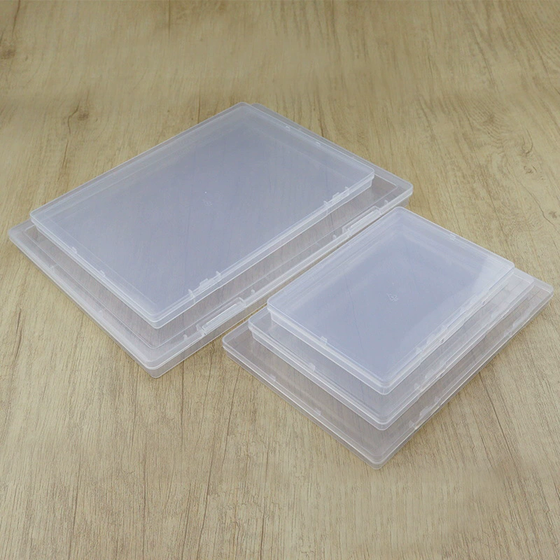 Прозрачная прямоугольная пластиковая коробка Запчасти Ящик для хранения ювелирных изделий Плоская упаковочная коробка для канцелярских принадлежностей Пустая коробка Ма Ясун оптом