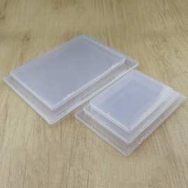 透明长方形塑料盒子零件饰品收纳盒扁平文具包装盒空盒马亚逊批发