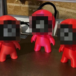 Cross Border 3D Printing Doll Model Ornaments Little Red Man Toy Game Gonggi Korean Game