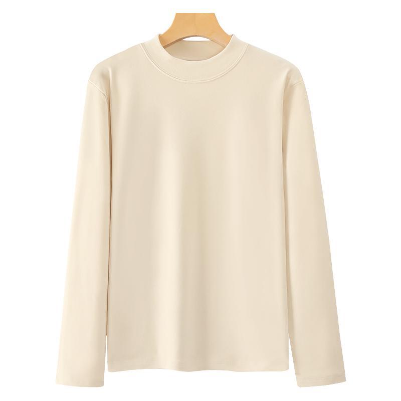 살구 라운드넥 저먼벨벳-솔리드 컬러 [고급버전]