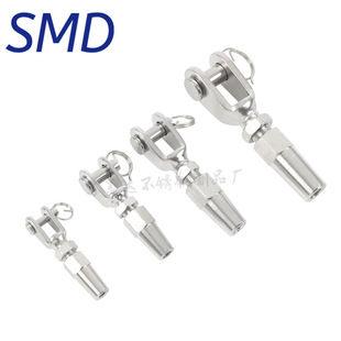 Stainless Steel Welded Fork Closed Flower Basket Fork Quick Connector Connector Puller Wire Rope Accessories