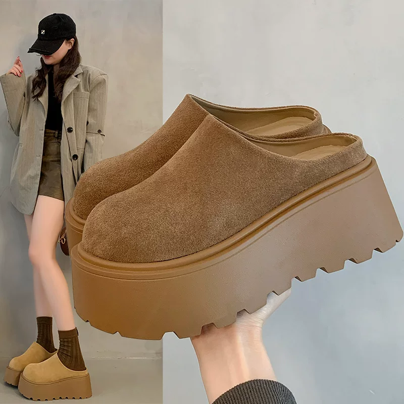 Супер-горячие туфли Birkenstock с толстой подошвой, цвета манго, уродливые, милые, весна 2025, новые, горячая весна, бисквит, толстая подошва, усиленная полуоблегающая обувь