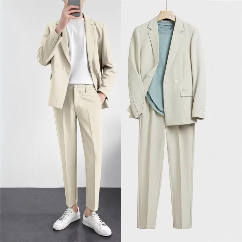 Suit suit Men's Korean-style Slim-fit and Handsome Light Mature Style Men's Professional Casual Dress Noble Business Suit Suit suit Men's Korean-style Slim-fit and Handsome Light Mature Style Men's Professional Casual Dress Noble Business Suit