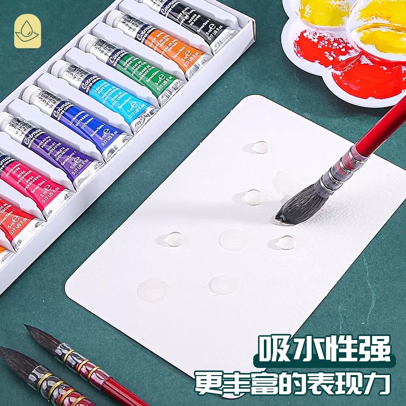 POTENTATE zunjue algodón de grado artístico A6 patrón grueso papel de acuarela 300g postal caja de hierro boceto de viaje