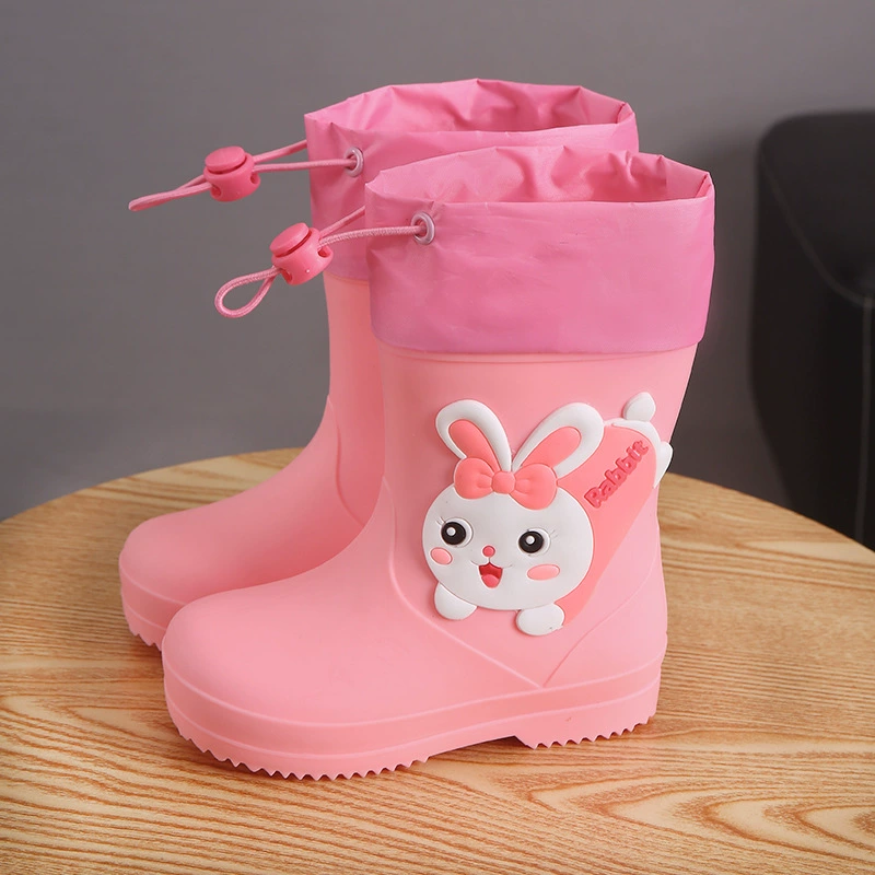 Children's raincoat, cute shoes, non-slip cartoon boots for men and women for early age, mid-length, wholesale