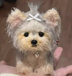 ねじり棒子犬diy材料バッグ手作り手作り女の子カシミヤ手作り人形子猫犬毛条製作|undefined