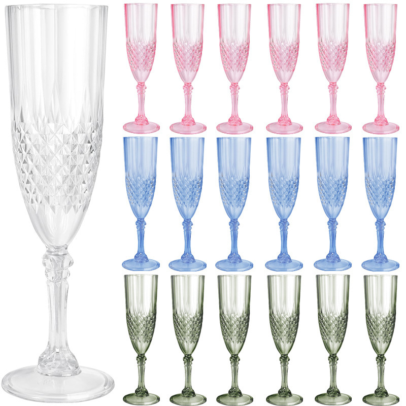 Champagne Glass Reusable Goblet Red Wine Glass Ps Cup Plastic Cup Banquet Bubble Cocktail Cup 230ml Champagne Glass Reusable Goblet Red Wine Glass Ps Cup Plastic Cup Banquet Bubble Cocktail Cup 230ml