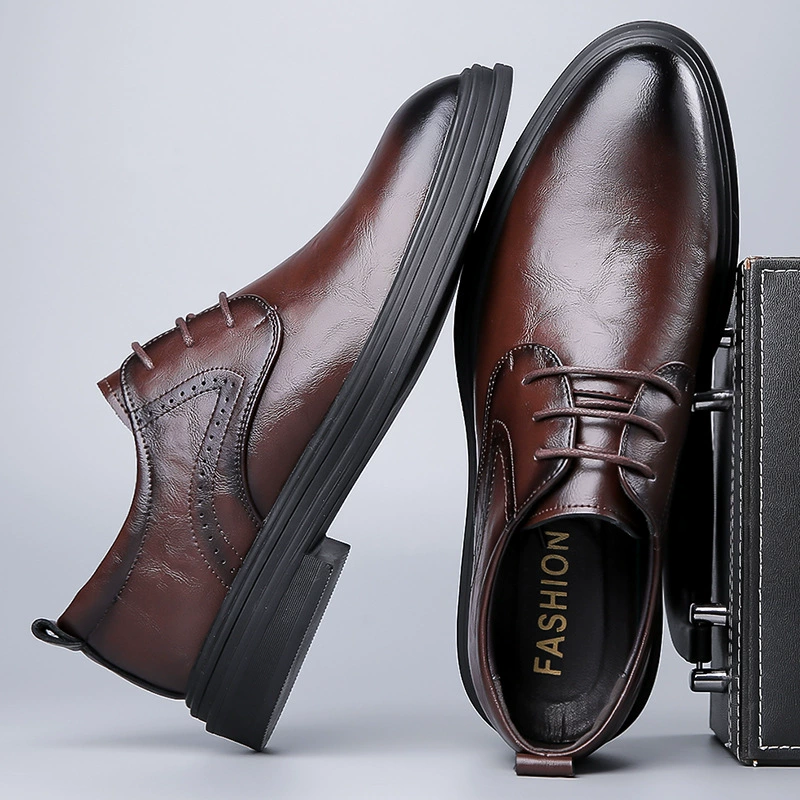 Shoes for leather shoes, leather classic suit jacket, footwear English style