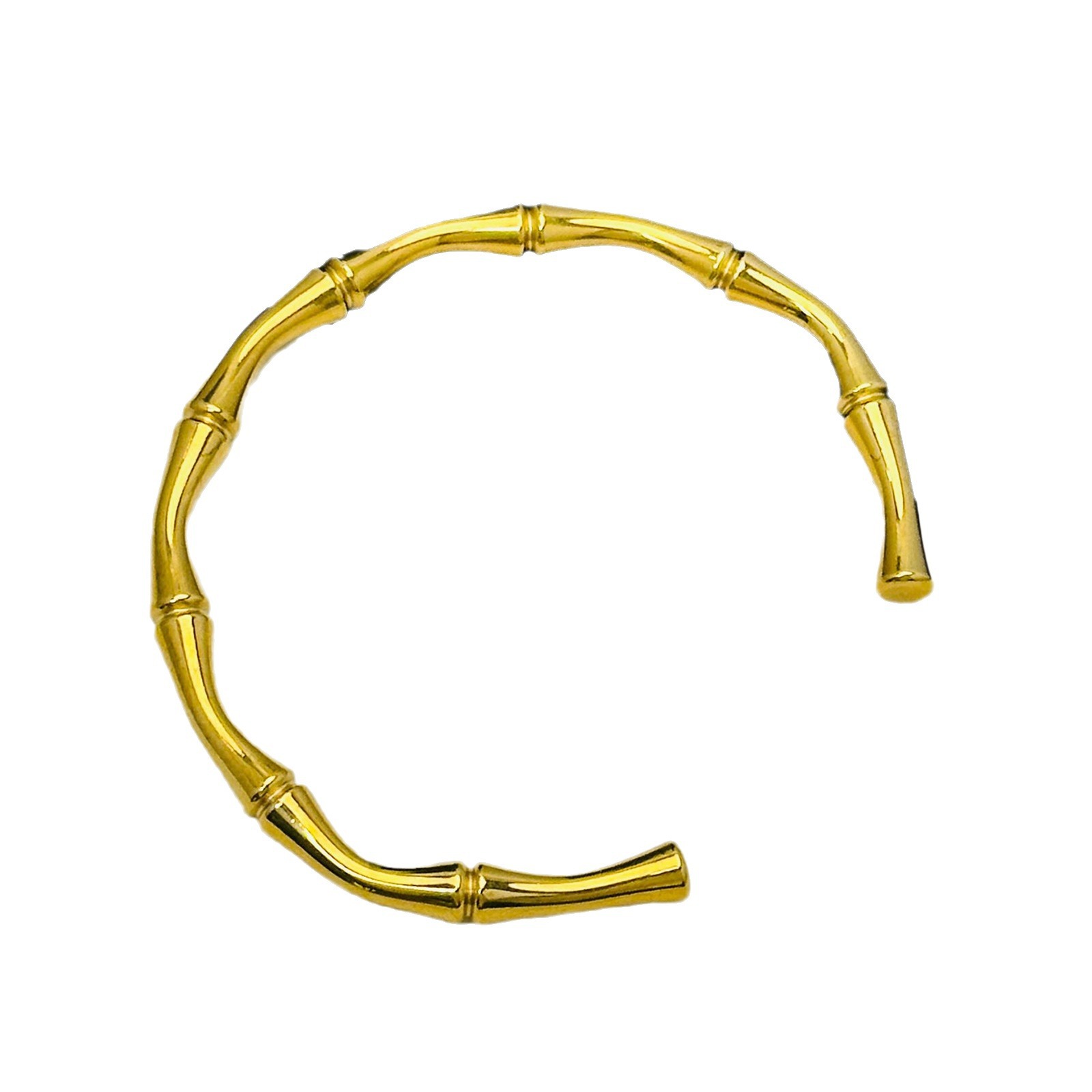Festival de bambú de China Brazalete de acero de titanio transfronterizo para mujeres nueva no desvanecerse atmósfera lujosa joyería pulsera de moda