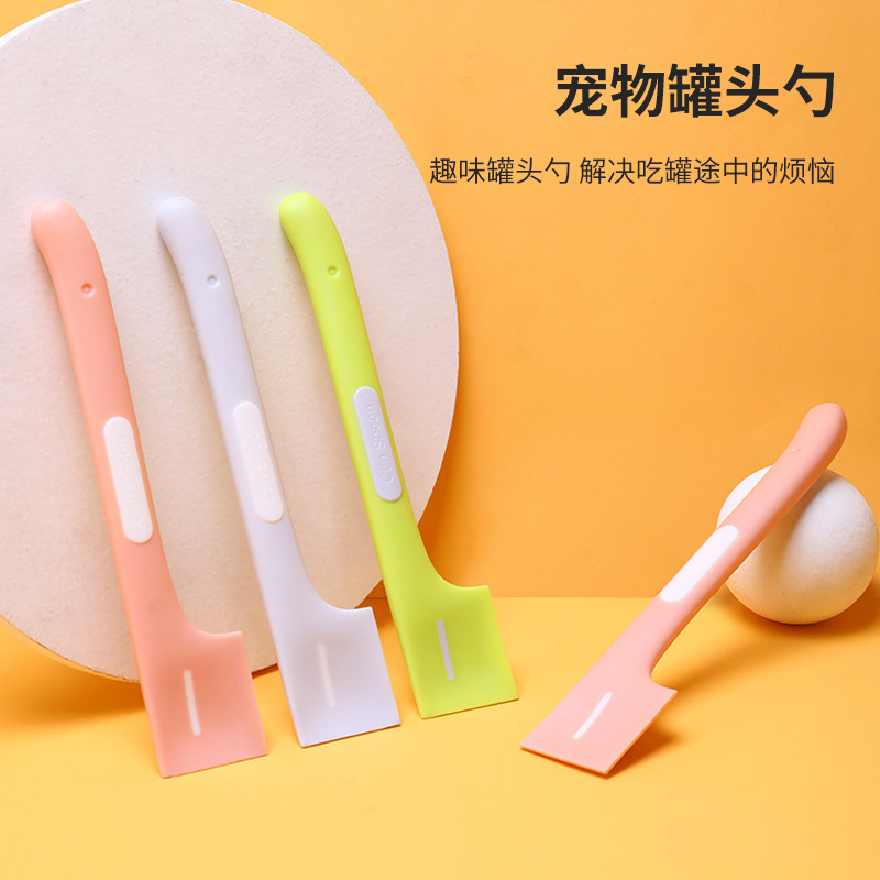 Cat canned spoon dog wet food pet feeding stir long handle cat spoon…