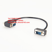 左角或右角 VGA 顯示器連接線 彎頭HD15 公對母延長線適配器