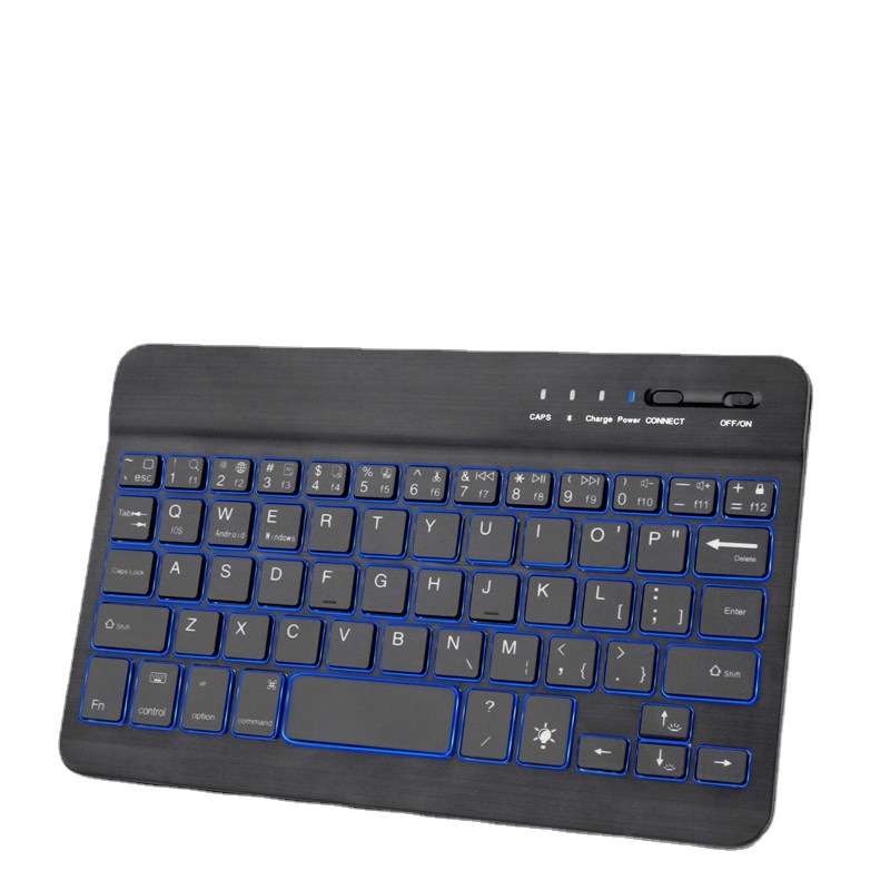 Teléfono Móvil retroiluminado colorido del teclado de 10-inch Bluetooth para el traje inalámbrico externo del ratón del teclado de la tableta Bluetooth del iPad