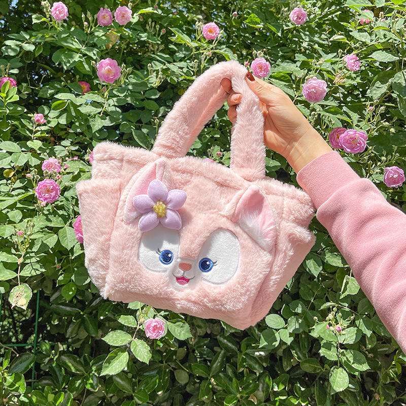 Girly Heart Furry Cute Casual Versatile Cartoon Large Capacity Handbag Girls Girls Casual Handbag Girly Heart Furry Cute Casual Versatile Cartoon Large Capacity Handbag Girls Girls Casual Handbag