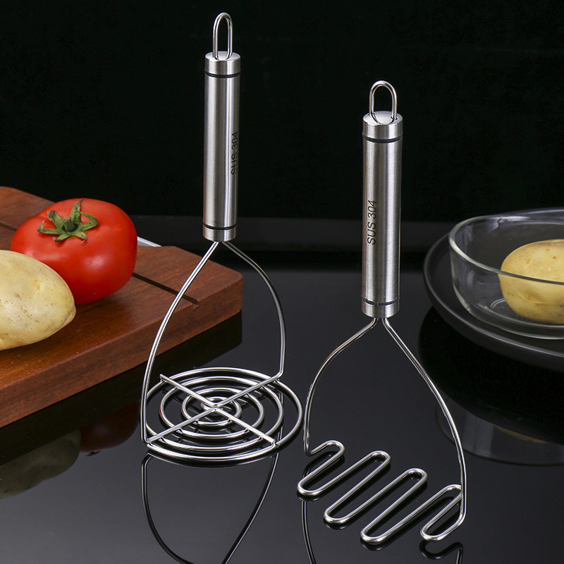 304 Stainless Steel Garlic Press, Household Manual Garlic Crusher, Garlic Paste Maker, Garlic Mincer, Commercial Kitchen Gadget