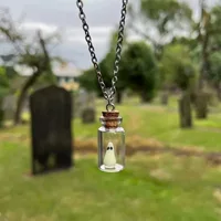 The Adopt a ghost necklac ручной работы Хэллоуин светящийся призрак ожерелье украшения дрейфующих бутылок