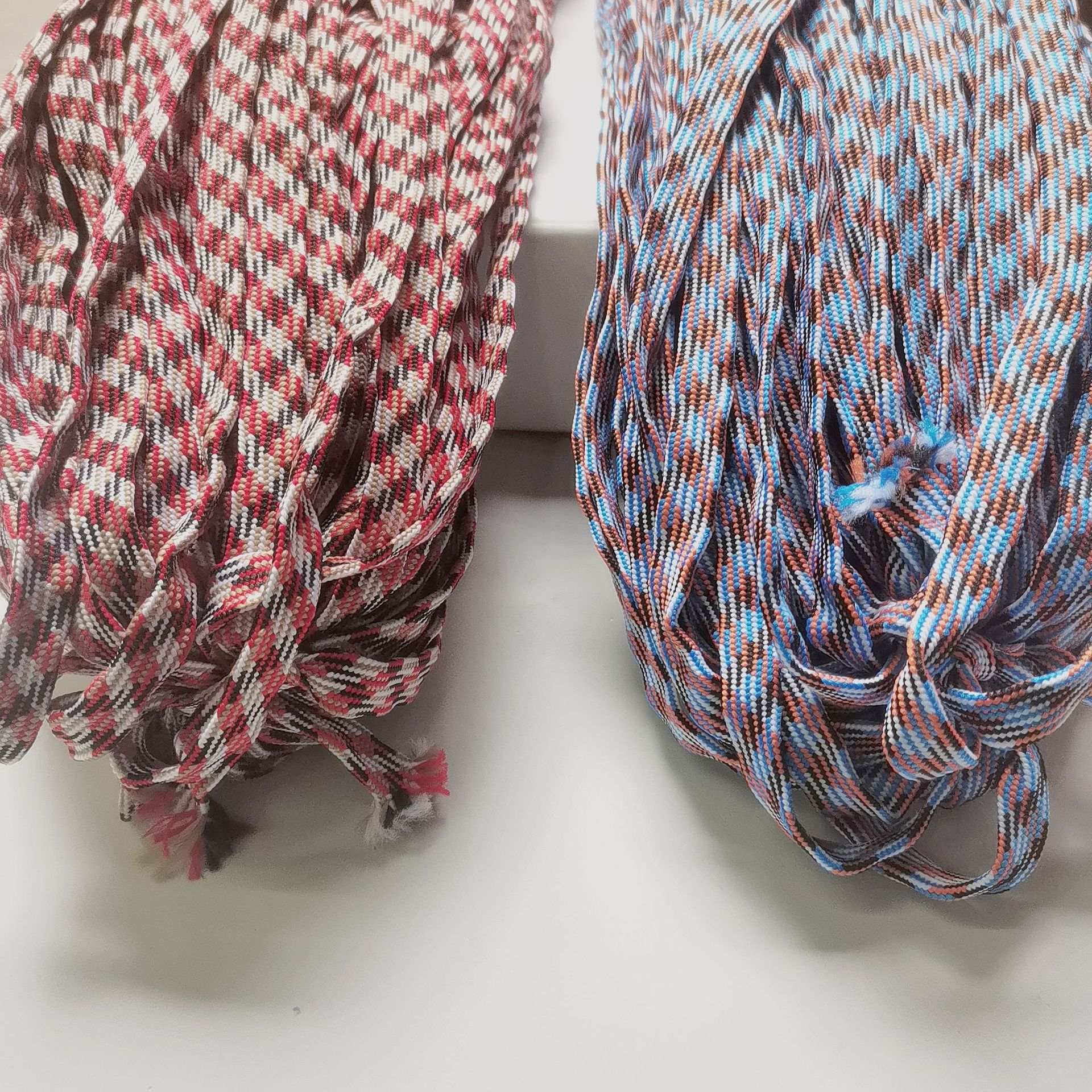 彩色1.5cm双层编织鞋带绳鞋带卫衣帽绳卫裤腰绳材料