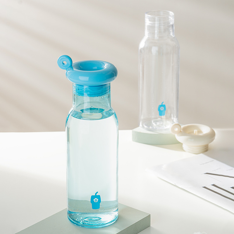 Creative Simple Plastic Cup Student Household Women's Outdoor Portable Drop-proof Sealed Water Cup Large Capacity Fitness Kettle