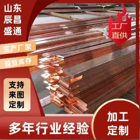 工厂直销电力导电接地用T2紫铜排 扁铜接地引出线矩形铜母线