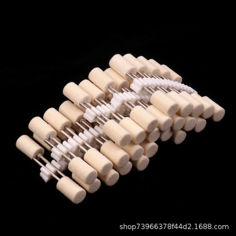 Wool grinding head with handle, metal polishing wool grinding head, wool polishing wheel