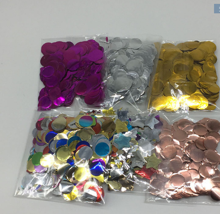 Wedding Sequins Confetti 1.5cm Balloon Aluminum Film Filled Paper Wedding Party Spreading Confetti 10g