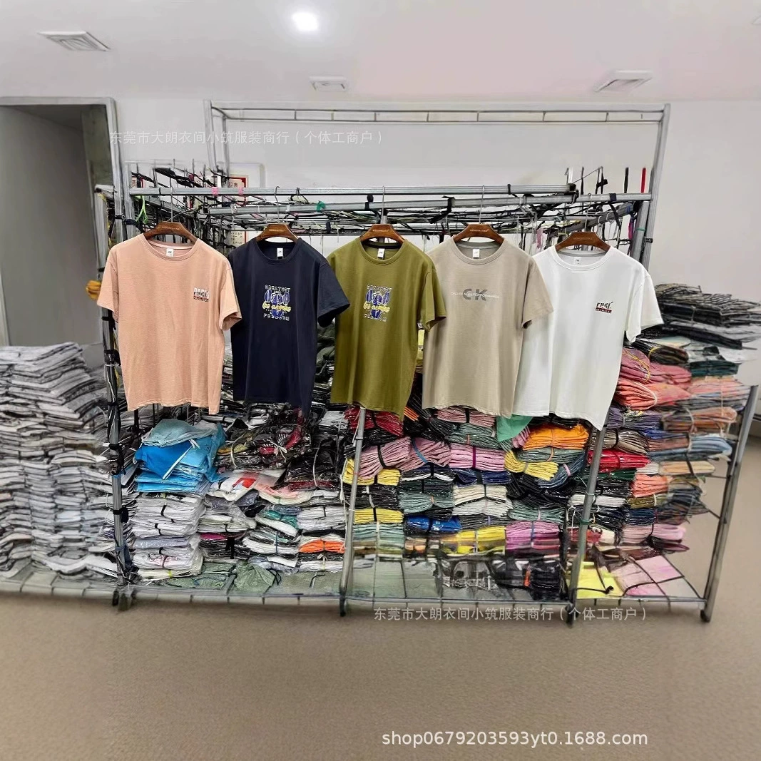 1 юань одежда с короткими рукавами мужская летняя новая мужская футболка с круглым вырезом