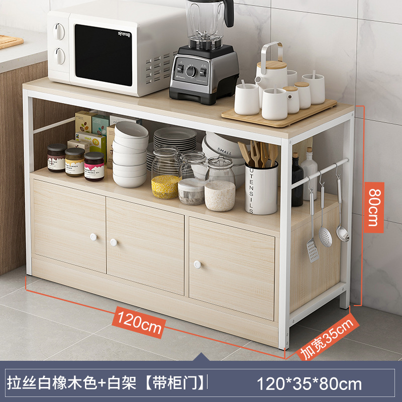 Mesa de cocina simple casa de alquiler mesa de cocina gabinete del hogar mesa de corte de verduras horno de microondas armario multicapa estante de almacenamiento