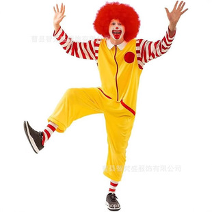 Halloween Mcdonald's Uncle Suit Fast Food Brother Cos Costume Prom Clown Male One-Piece Suit Character Suit