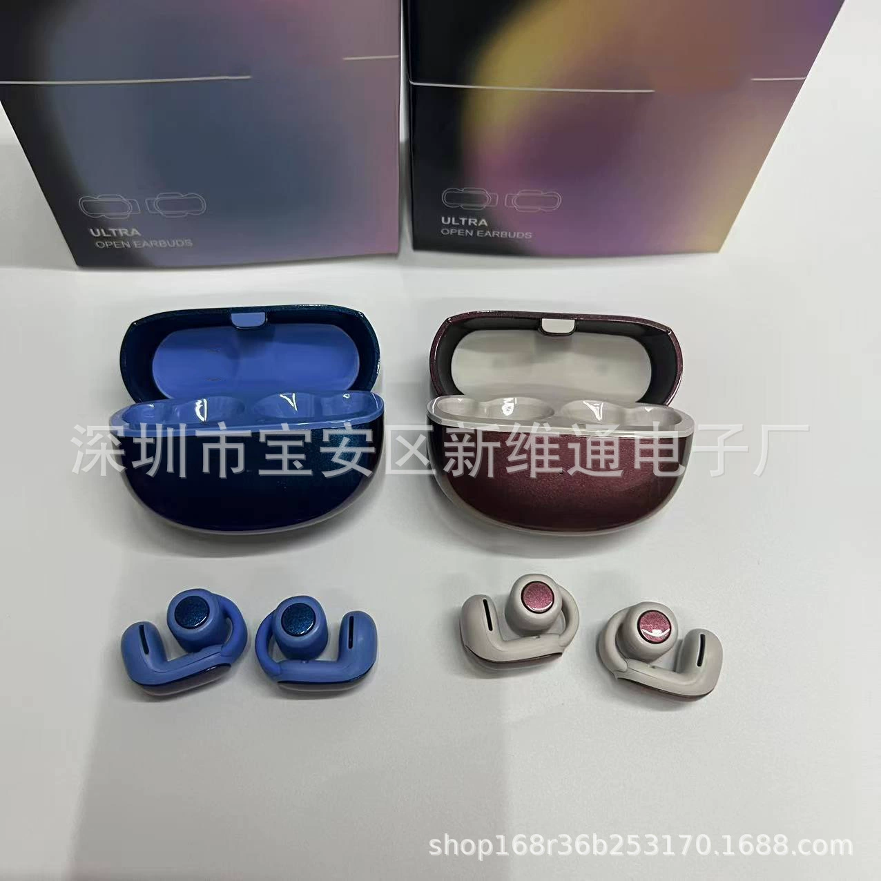 [跨境新款Ultra开放式耳机无线蓝牙耳机挂耳式V12空间音频不入耳机]