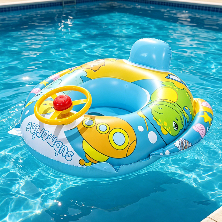 Anillo de natación infláble para niños pequeños barcos de agua para bebés embarcaciones de agua engrosado PVC asiento de niños PVC ecológico image 11