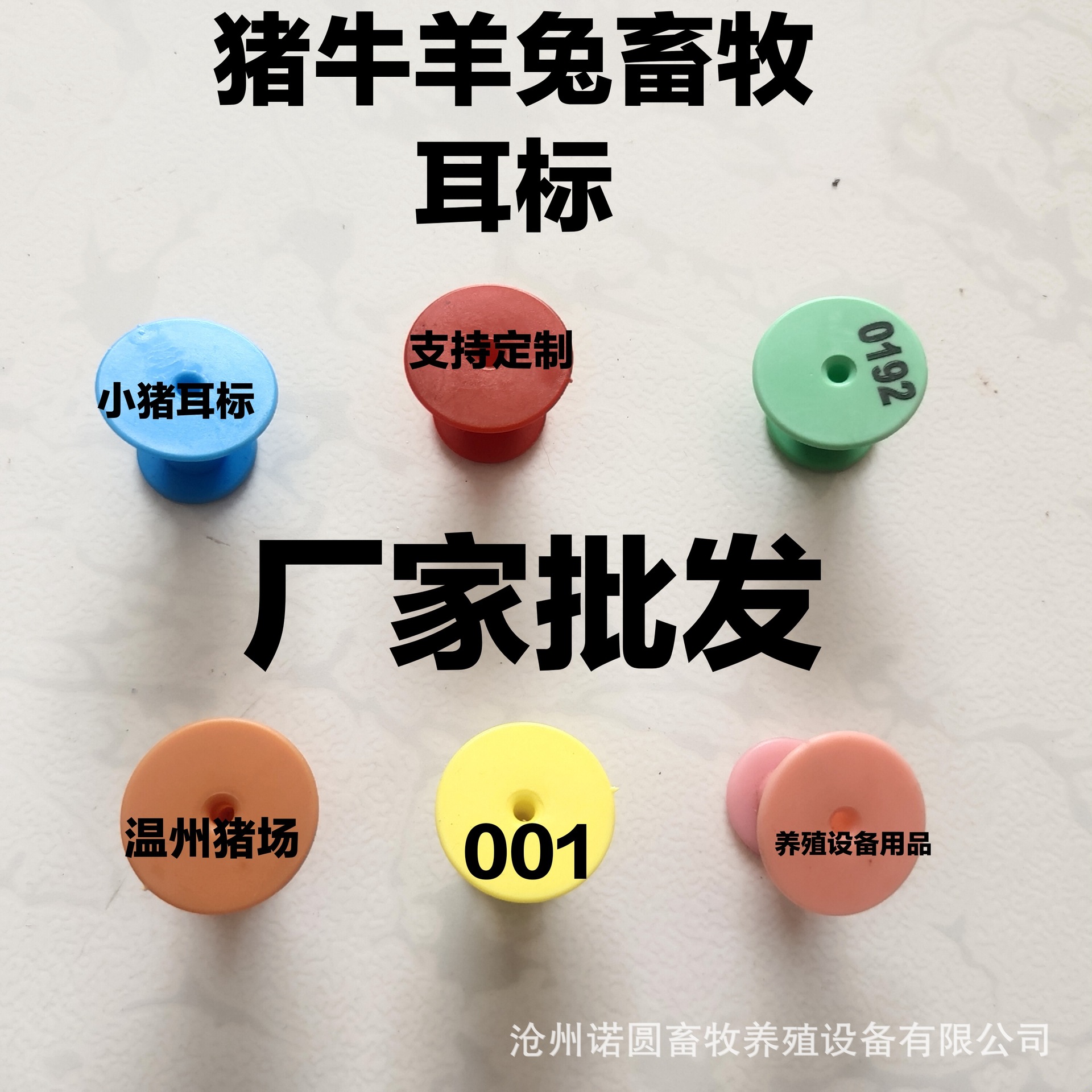 猪耳标小猪耳标猪仔耳标圆形耳标猪牛羊耳标标识设备养殖设备