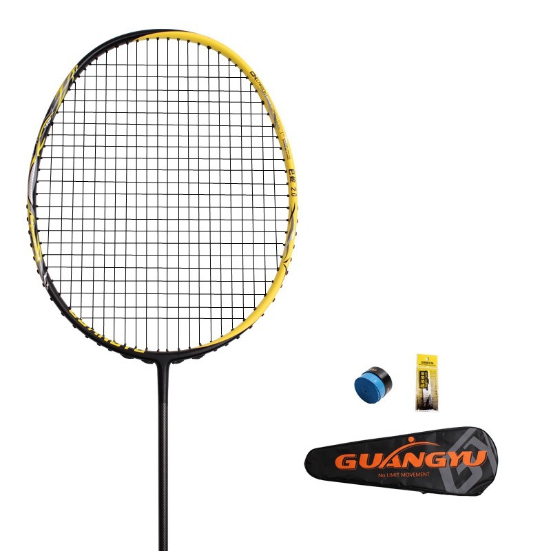 Rakieta do badmintona dla dorosłych 5U z włókna węglowego, kombinacja ofensywno-obronna, do pojedynczych zawodów_voghion.com
