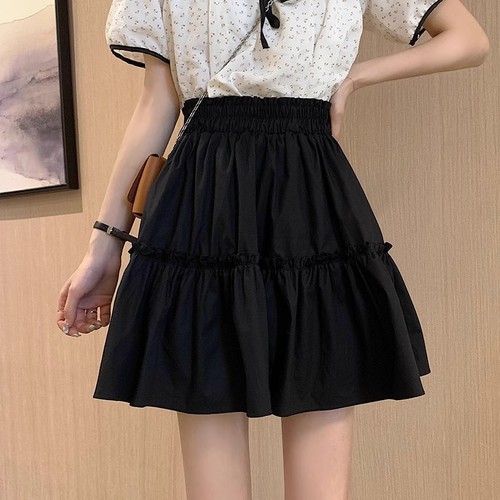 2024 New High Waist Slimming Design Short A-Line Cake Skirt for Women's Summer 