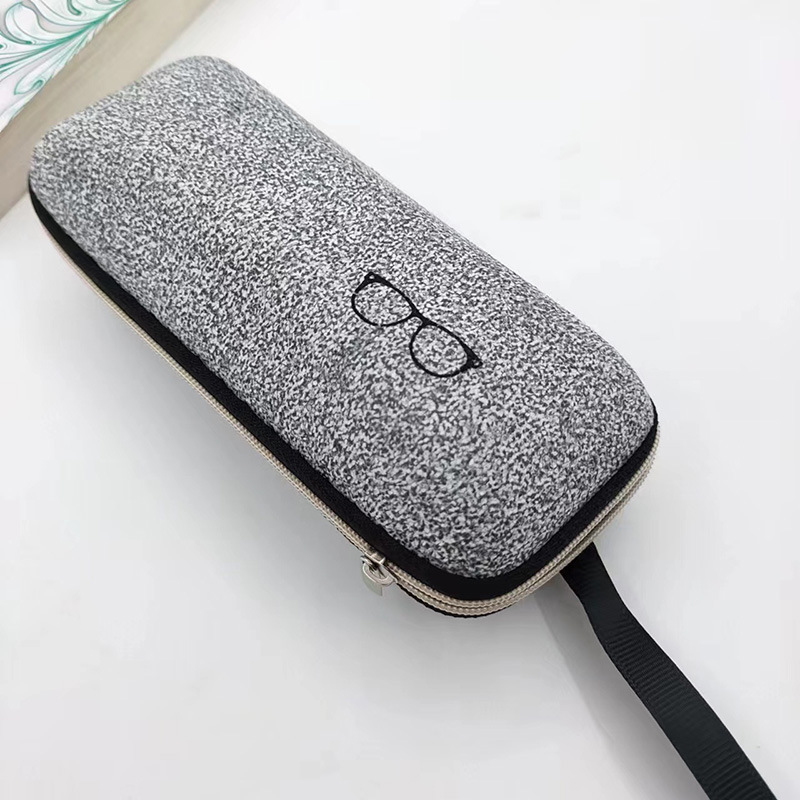 新款絨布eva眼鏡盒韓系小清新學生近視抗壓便攜太陽鏡盒