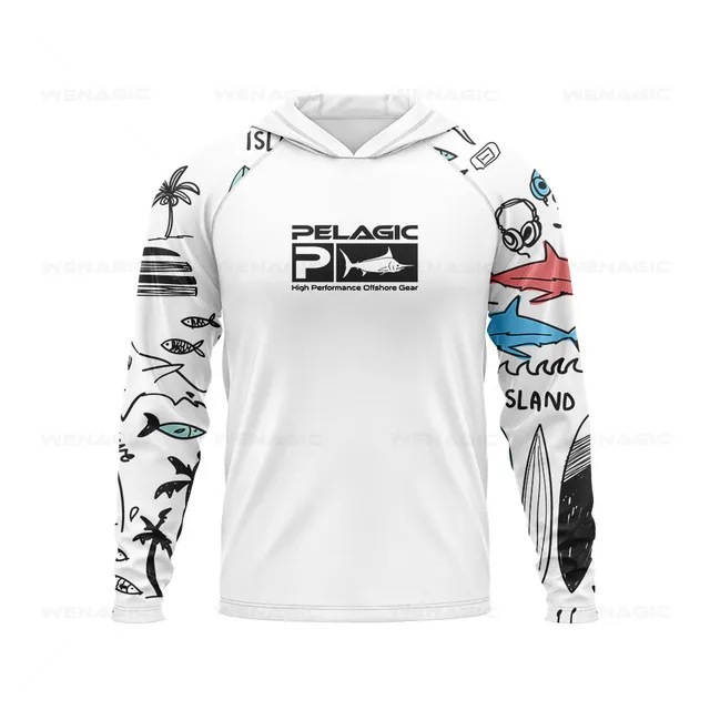 Pelagic Fishing Clothing Cross-Border Summer Sun Protection Quick-Drying Fishing Hoodie Outdoor Fishing Sportswear Breathable Men