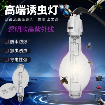 紫光诱虫灯鱼塘蝲蝲蛄诱虫灯养鸡户外昆虫引诱虫灯自镇高压流汞灯