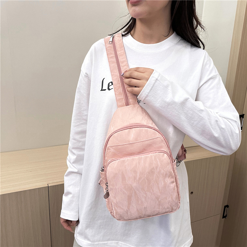Mochila coreana casual simple, moda multifuncional, bolso de pecho de mujer, gran capacidad, multicapa, mochila de hombro.