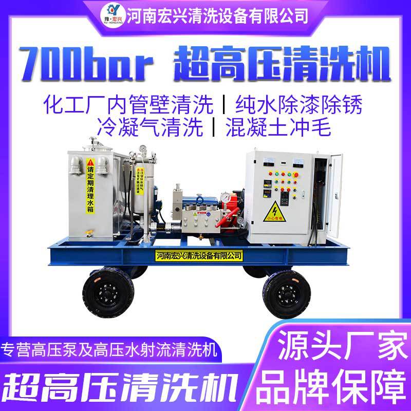 水泥厂回转窑高压清洗机HX-5070系列工业用700公斤冲毛机