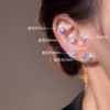 Big earrings with zircon, 6mm