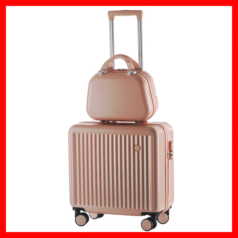 Maleta pequeña de apertura delantera, maleta con ruedas para niños, maleta de regalo, maleta silenciosa de 20 pulgadas, maleta con contraseña