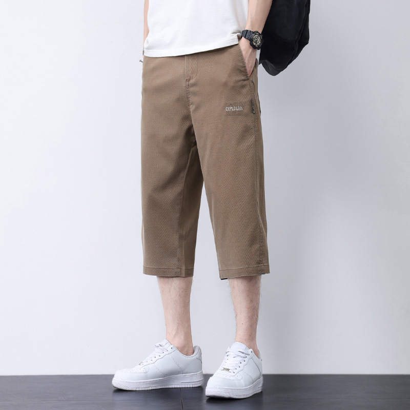 Trendy Fashion Casual Shorts Boys Spring and Summer New Lyocell Light Tencel Loose Straight Pants Men
