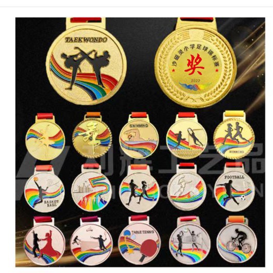 En stock creativo Club Juvenil blanco maratón juegos de recuerdo medalla logo impreso